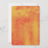 Invitation Aquarelle orange de premier anniversaire mignonne  (Dos)