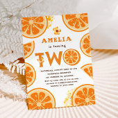 Invitation Aquarelle orange Fruité Citrus Anniversaire de enf