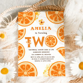 Invitation Aquarelle orange Fruité Citrus Anniversaire de enf