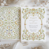 Invitation Aquarelle orange Mariage de défilement