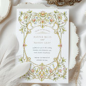 Invitation Aquarelle orange Mariage de défilement