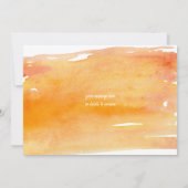 Invitation Aquarelle orange mignonne Feuille d'érable Thanksg (Dos)