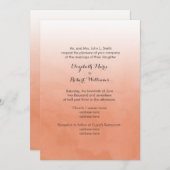 Invitation Aquarelle orange Ombre (Devant / Derrière)