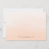 Invitation Aquarelle Orange Pêcher Enregistrer La Date (Dos)