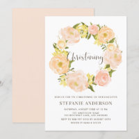 Aquarelle Orange Peony Wreath Christing