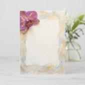 Invitation aquarelle orchidée violette (Debout devant)