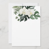 Invitation Aquarelle Orchidées Tropical Monstera Graduation (Dos)