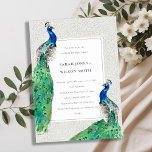 Invitation Aquarelle Ornée Classique Peacock Couples Douche<br><div class="desc">Classy Ornate Watercolor Peacock Collection - c'est une élégante aquarelle Illustration de paon lumineux coloré, avec une bordure ornée. Idéal pour vos mariage et fêtes de classe moderne. Il est très facile de customiser, avec vos données personnelles. Si vous avez besoin d'un autre produit correspondant ou de la personnalisation, veuillez...</div>