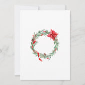 Invitation Aquarelle ornement NOËL VACANCES OUVERTE MAISON (Dos)