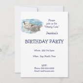Invitation Aquarelle Otter Animal ANNIVERSAIRE Fun PARTY Invi (Dos)