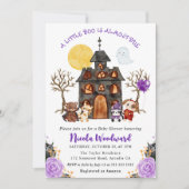 Invitation Aquarelle ou traitement Baby shower d'Halloween (Devant)