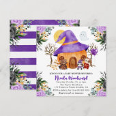 Invitation Aquarelle ou traitement Baby shower d'Halloween (Devant / Derrière)