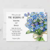 Invitation Aquarelle Oubliez-moi-non Mariage (Devant)