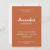 Invitation Aquarelle Ours blanc et Brown Automne 1er annivers (Dos)
