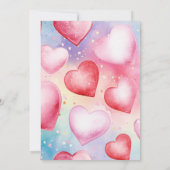 Invitation Aquarelle Ours Coeur Motif fête d'anniversaire (Dos)