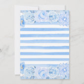 Invitation Aquarelle Ours polaire Baby shower Floral (Dos)