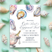 Invitation Aquarelle Oyster Roast & Champagne Fiançailles
