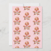 Invitation Aquarelle pain d'épices Baby shower rose (Dos)