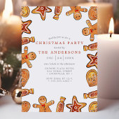 Invitation Aquarelle pain d'épices Cookies Noël