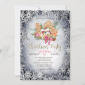 Invitation Aquarelle pain d'épices Étoiles Noël (Devant)