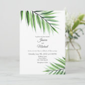 Invitation Aquarelle Palm (Debout devant)