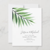 Invitation Aquarelle Palm (Devant)