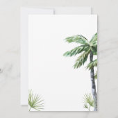 Invitation Aquarelle Palm Chaîne Lumière Parti de retraite (Dos)
