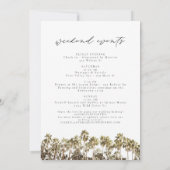 Invitation Aquarelle Palm Springs Mariage Bienvenue Itinérair (Dos)