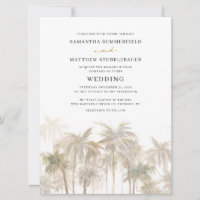 Aquarelle Palm Trees Mariage moderne