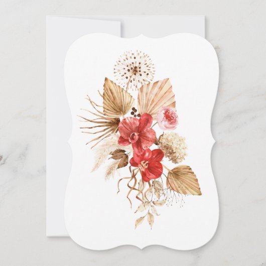 Invitation Aquarelle palmier laisser orchidée (Devant)