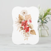 Invitation Aquarelle palmier laisser orchidée (Debout devant)