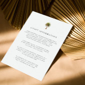 Invitation Aquarelle palmier tropical Détails clients