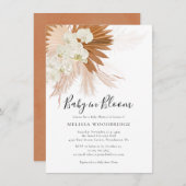 Invitation Aquarelle Pampas Grass Fall Girl Baby shower (Devant / Derrière)