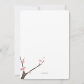 Invitation Aquarelle Paon (Dos)