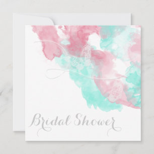 Invitation Aquarelle Papillon à tête blanche Mariage