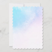 Invitation Aquarelle Papillon Élégant Baby shower de script d (Dos)