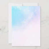 Invitation Aquarelle Papillon Élégant Baby shower de script d (Dos)