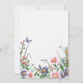 Invitation Aquarelle papillon Graduation (Dos)