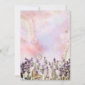 Invitation Aquarelle Papillon Lavander Anniversaire (Dos)