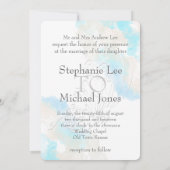 Invitation Aquarelle Papillon Océan Shore Invitatiatiatiation (Dos)