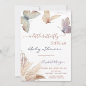 Invitation Aquarelle Papillons Pampas Grass (Devant)