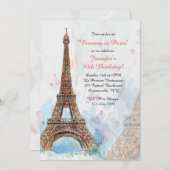 Invitation Aquarelle Paris (Devant / Derrière)