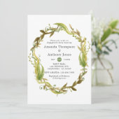 Invitation Aquarelle Partie d'engagement pour les algues mari (Debout devant)