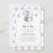 Invitation Aquarelle Parties scintillant Unicorn Noël Sip et  (Devant)