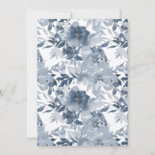 Invitation Aquarelle Pastel Blue Floral Baby shower (Dos)