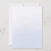 Invitation Aquarelle Pastel Blue Ombre | Bat mitzvah (Dos)