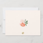 Invitation Aquarelle Pastel Blush Rose Communion Merci (Dos)