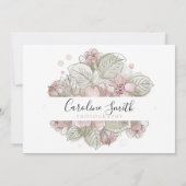 Invitation Aquarelle, Pastel, Bon cadeau Floral, (Dos)