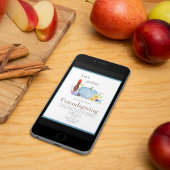 Invitation Aquarelle Pastel Citrouille, Action d'Amabilité Au