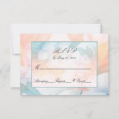 Invitation Aquarelle Pastel Fleurs RSVP (Devant)